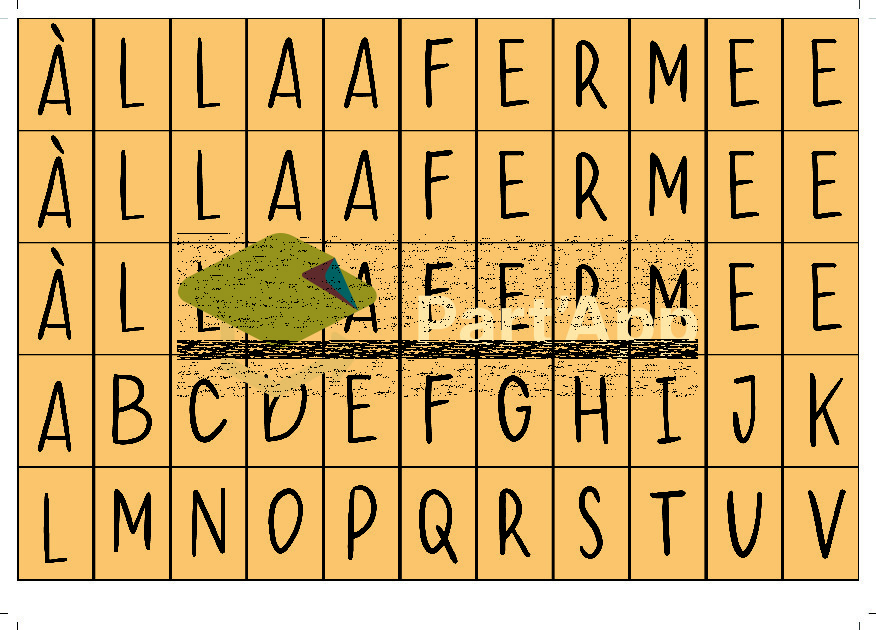 ATELIERS  jeu des lettres thème LA FERME_2