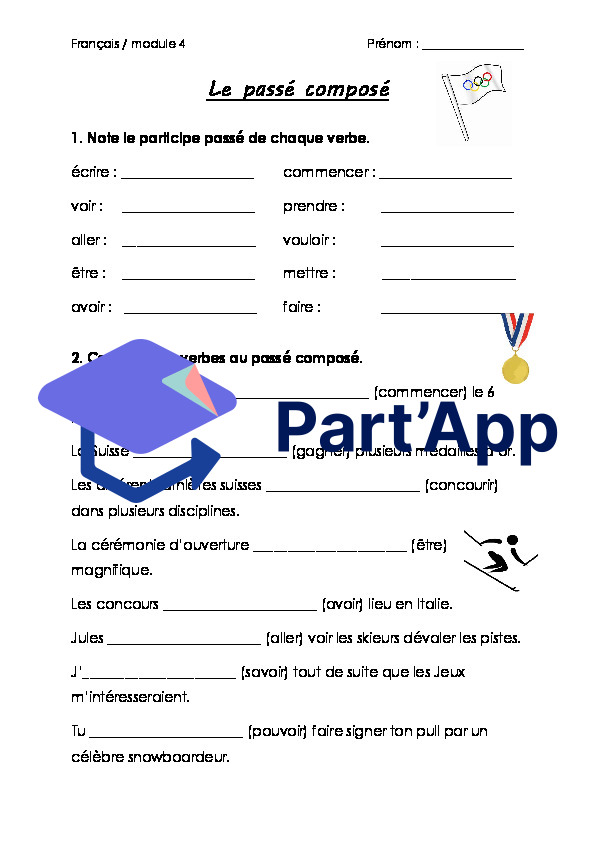Le passé composé / module 4 / 6P_2