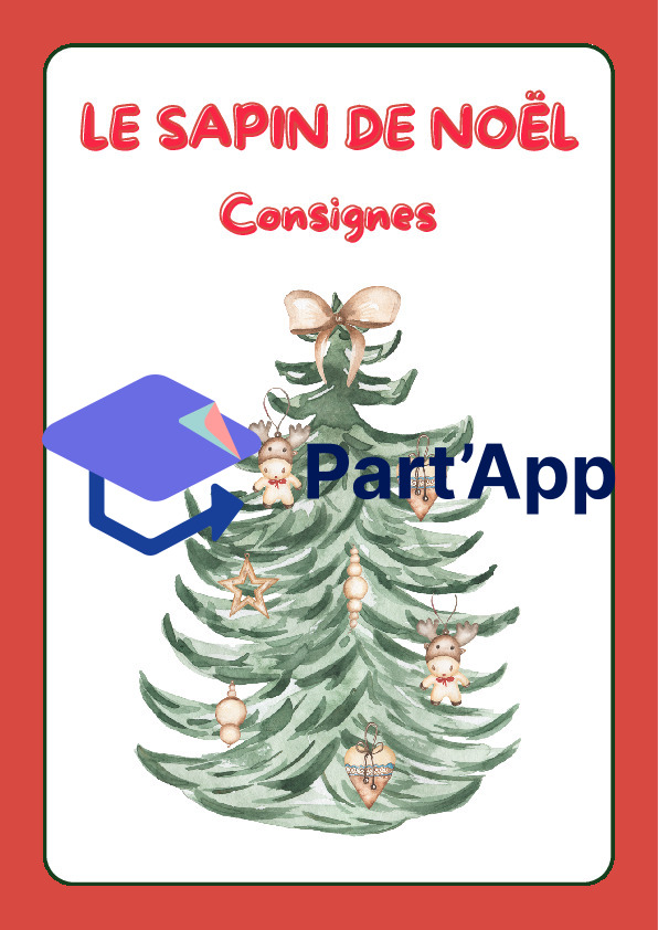 Coloriage sous consignes : le sapin de Noël_2
