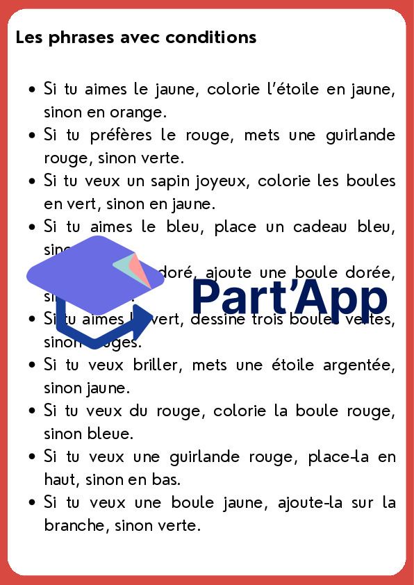 Coloriage sous consignes : le sapin de Noël_7