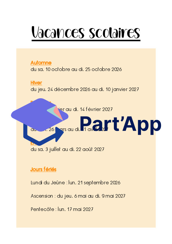 Vacances scolaires - congés_2