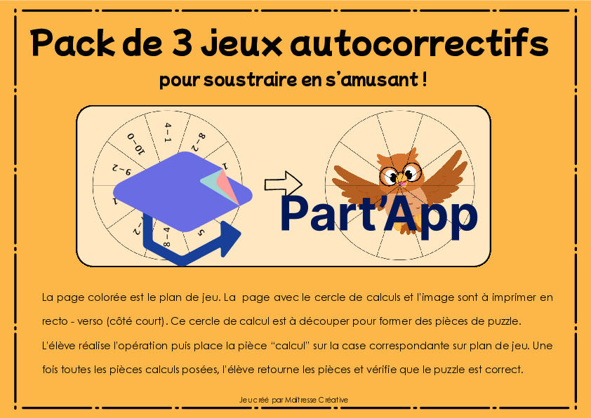 Puzzles autocorrectifs soustractions_2