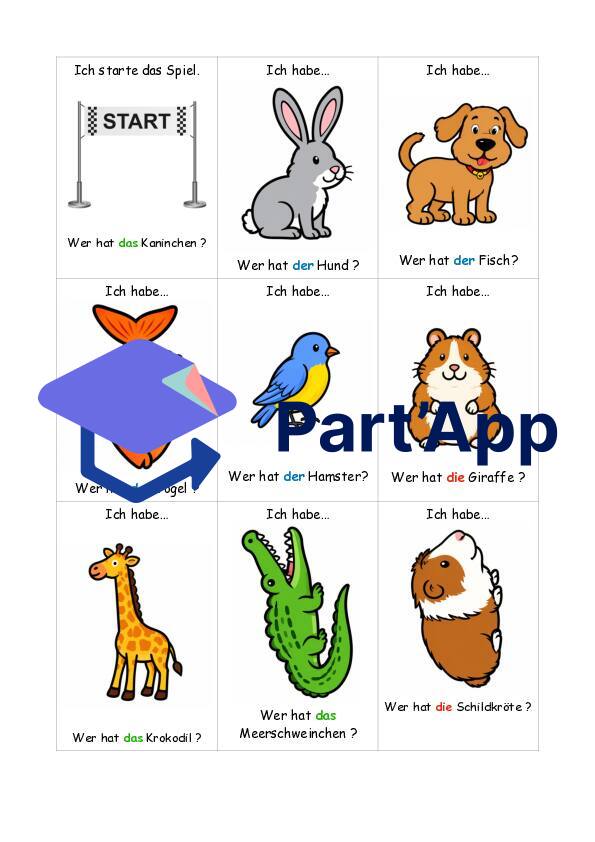 Allemand 6P - Cartes ich habe... wer hat..? - Les animaux_2