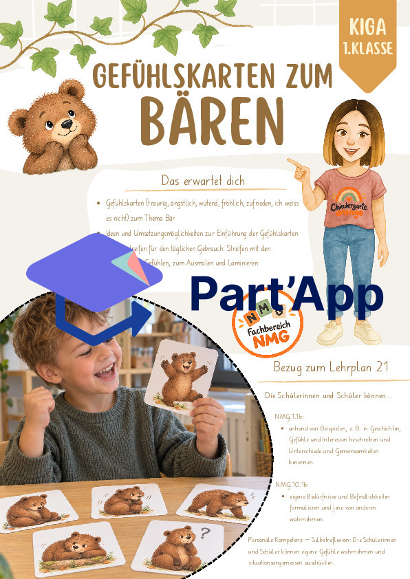 Gefühlskarten zum Thema Bär_2