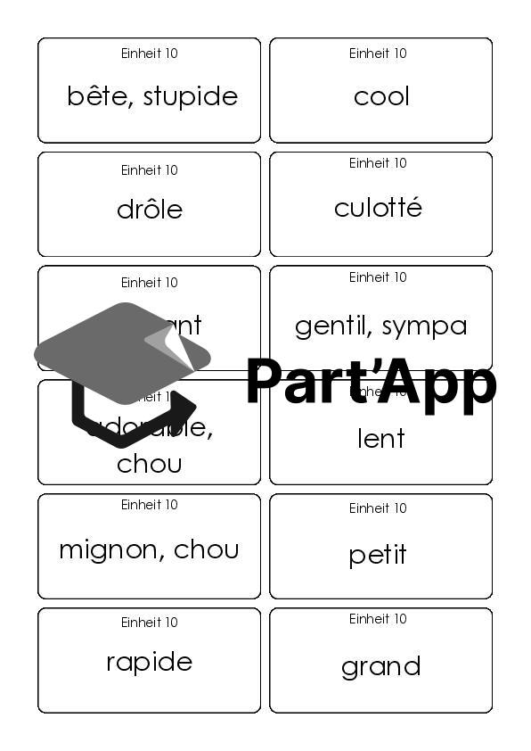Vocabulaire allemand E10 - 6H_4