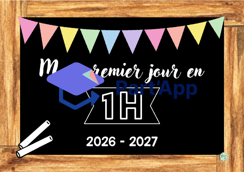 Pancartes : Mon premier jour en 1-2H_2