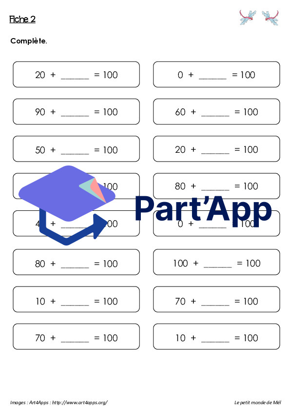 Part'App | Compléments à 100