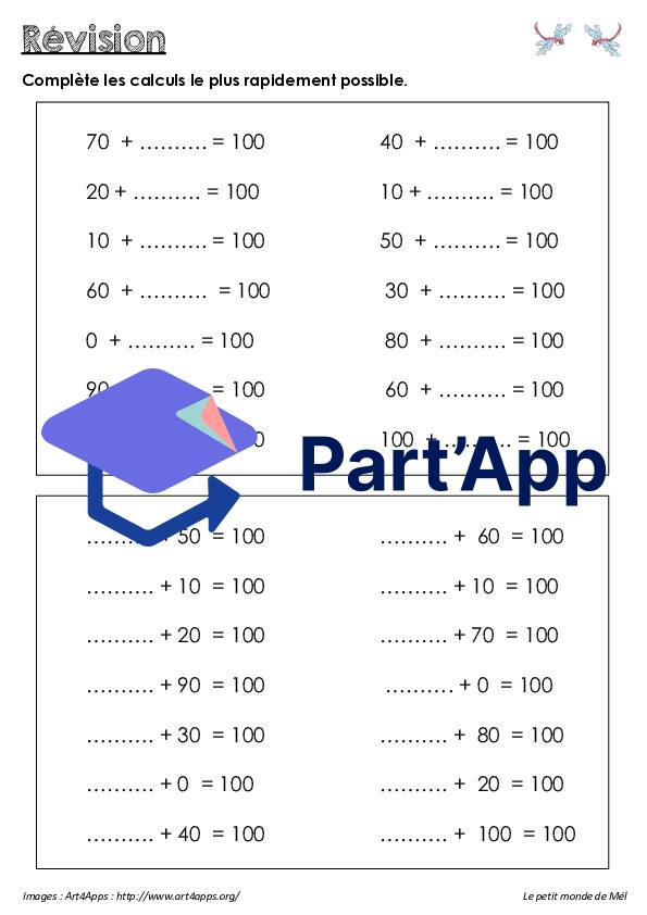 Part'App | Compléments à 100