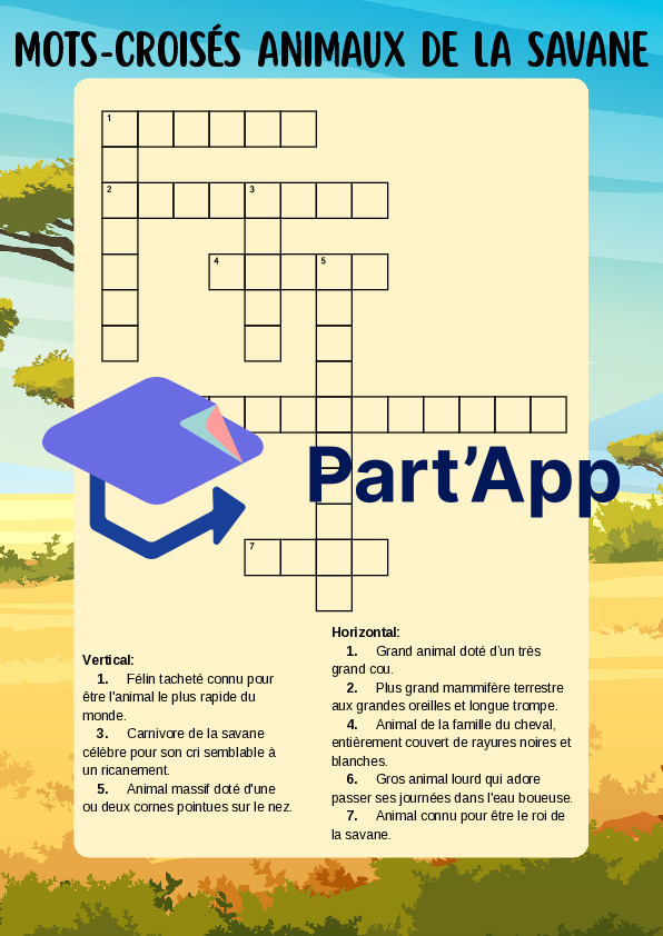 Mots-Croisés des Animaux : 6 Environnements – Lecture & Orthographe (3-4H)_3