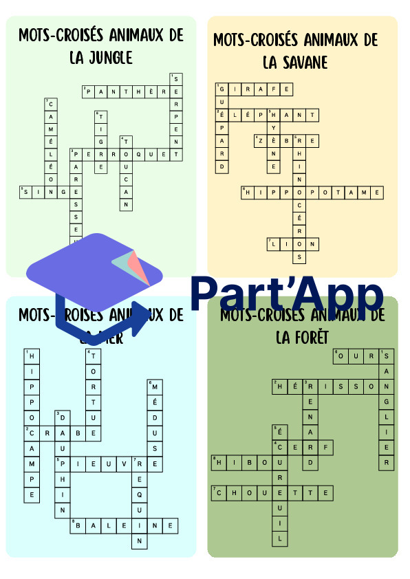 Mots-Croisés des Animaux : 6 Environnements – Lecture & Orthographe (3-4H)_8