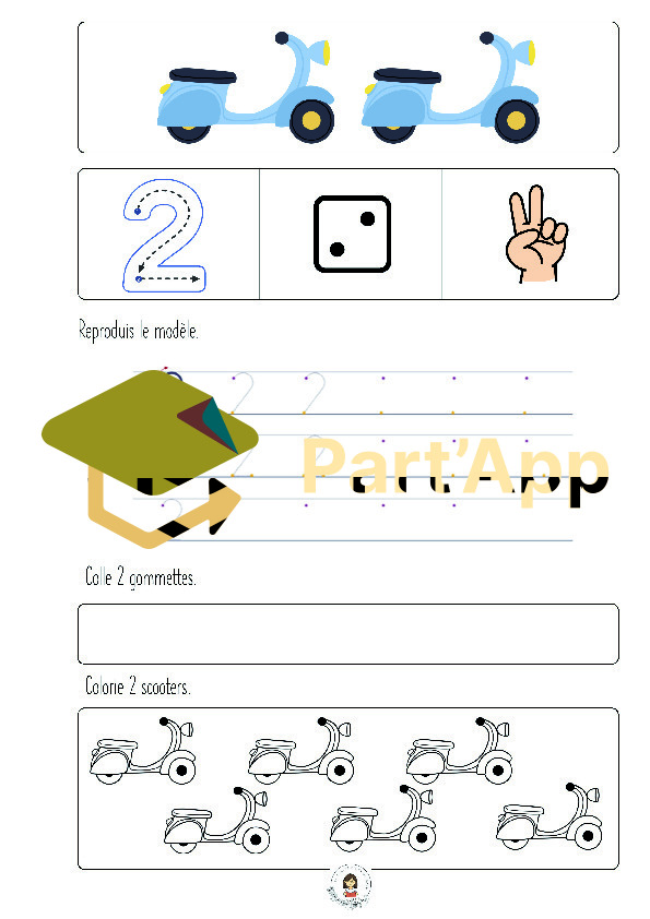 🧮 Mon livre à compter – Les véhicules (1 à 9) 🚙 🚗 🚕_4