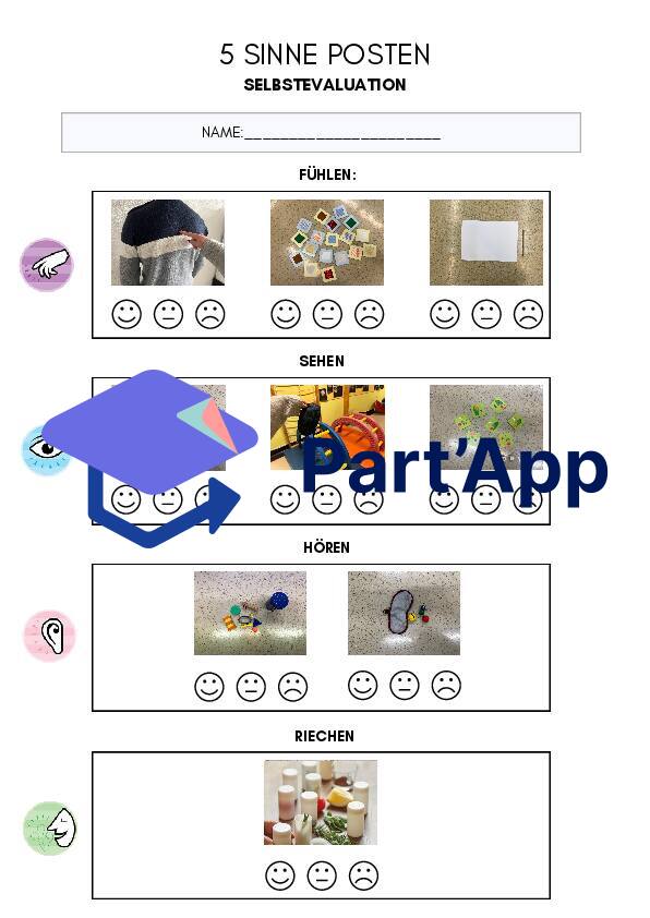 Selbstevaluation Kindergarten - 5 Sinne Postenarbeit_2