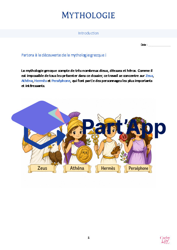 Mythologie grecque – Dossier pédagogique clé en main avec activités et corrigés_6