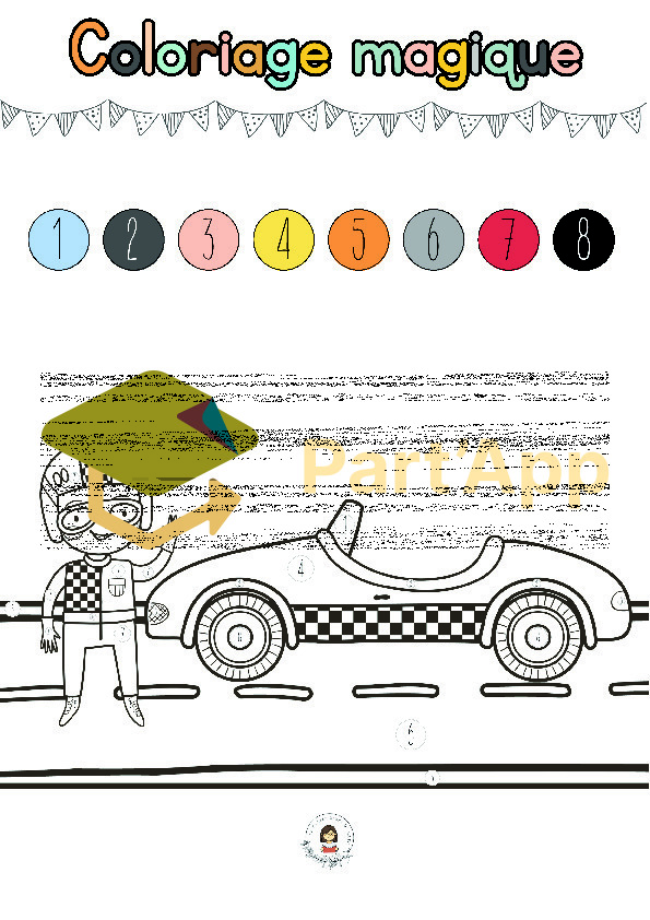 ✨ 10 coloriages magiques – Les véhicules 🚜 🚒 🏍️_5