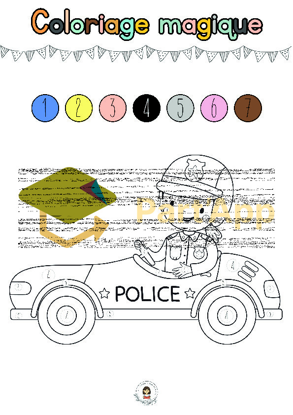 ✨ 10 coloriages magiques – Les véhicules 🚜 🚒 🏍️_7