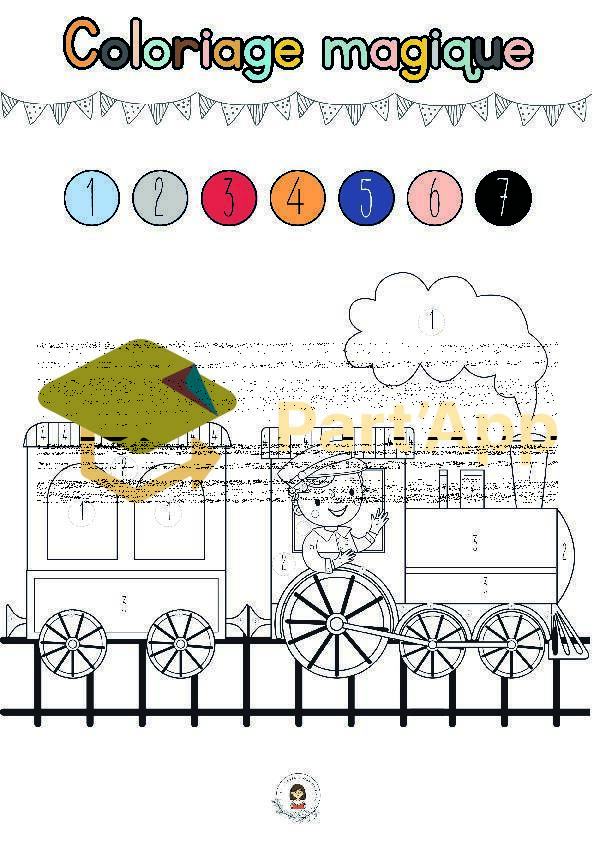 ✨ 10 coloriages magiques – Les véhicules 🚜 🚒 🏍️_11