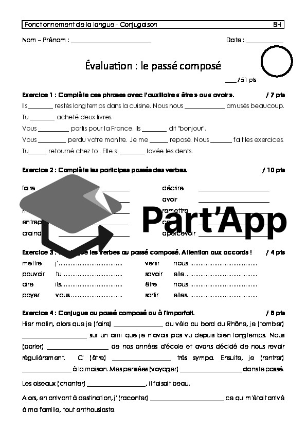 Le Passé Composé_Évaluation_2