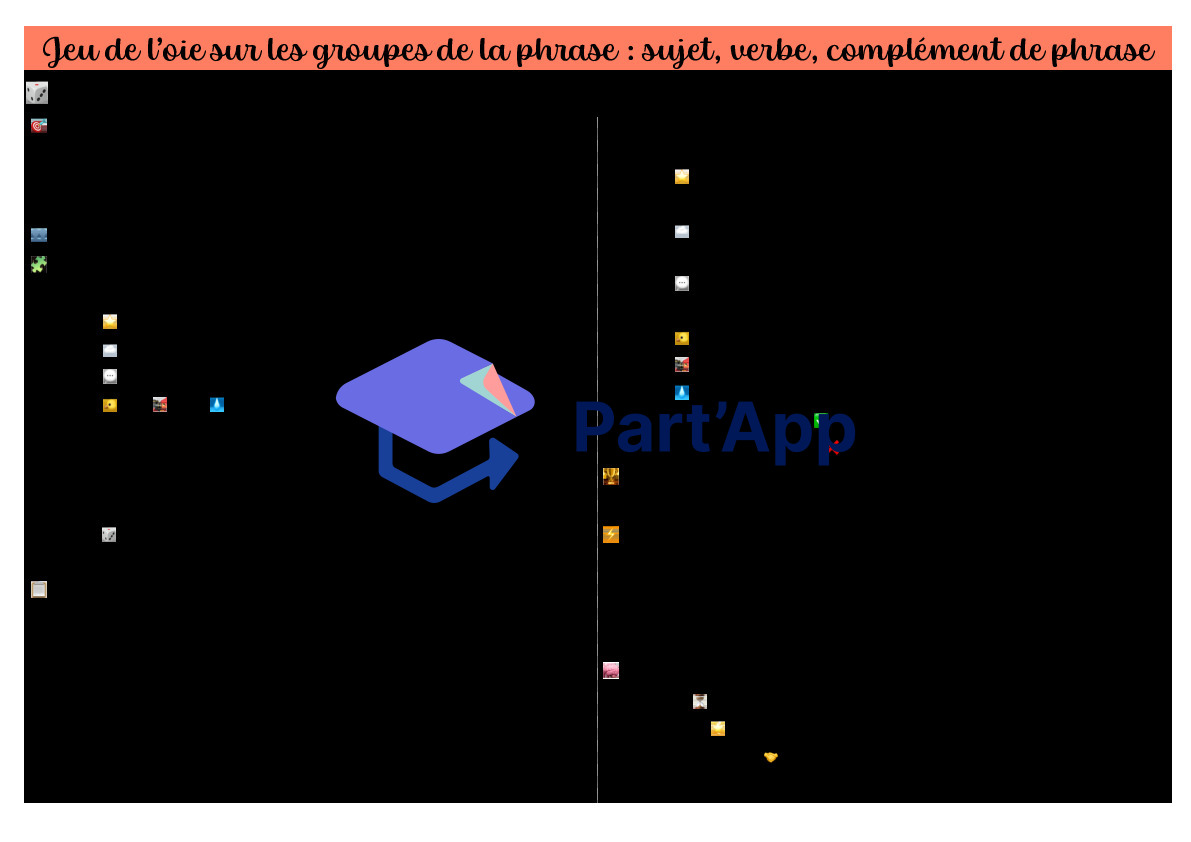 Jeu de l’oie sur les groupes de la phrase (sujet, verbe et complément de phrase)_2