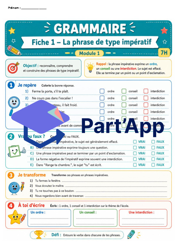 Module 1 - Grammaire Types exclamatif et impératif, Forme négative_4