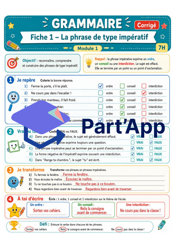 Module 1 - Grammaire Types exclamatif et impératif, Forme négative_5