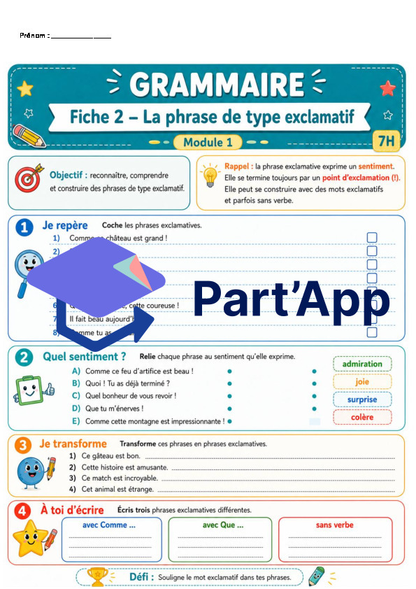Module 1 - Grammaire Types exclamatif et impératif, Forme négative_6