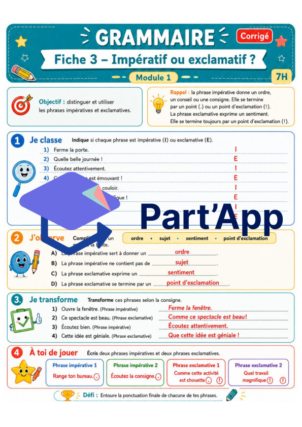 Module 1 - Grammaire Types exclamatif et impératif, Forme négative_9