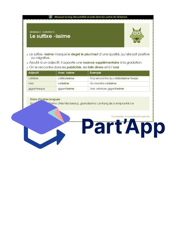 Français - Module 2 - Vocabulaire - le suffixe -issime - fiche de référence_2