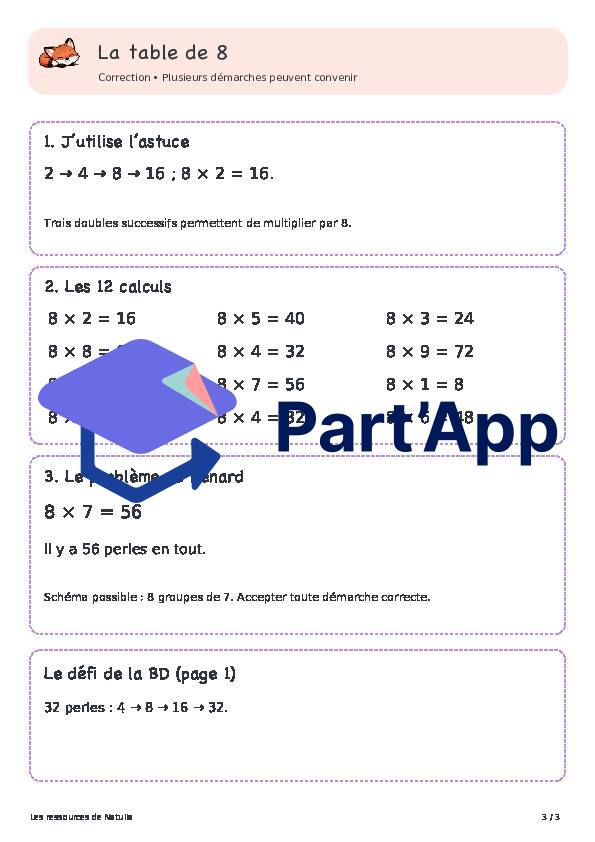 🦊 Les astuces des renards — 6. Table de 8 : doubler trois fois | 1 CHF 🦊_4