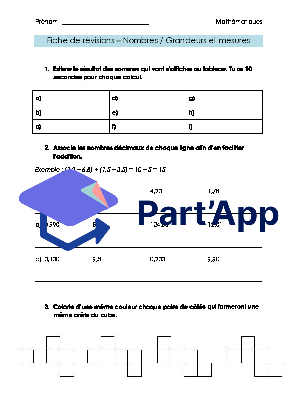 Maths 7H-8H - Nombres et grandeurs et mesures (fiche de révisions + corrigé)_2