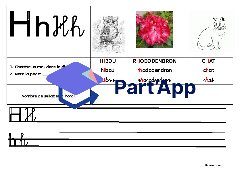 Geste d'écriture, lecture et compréhension lettres E-H_8