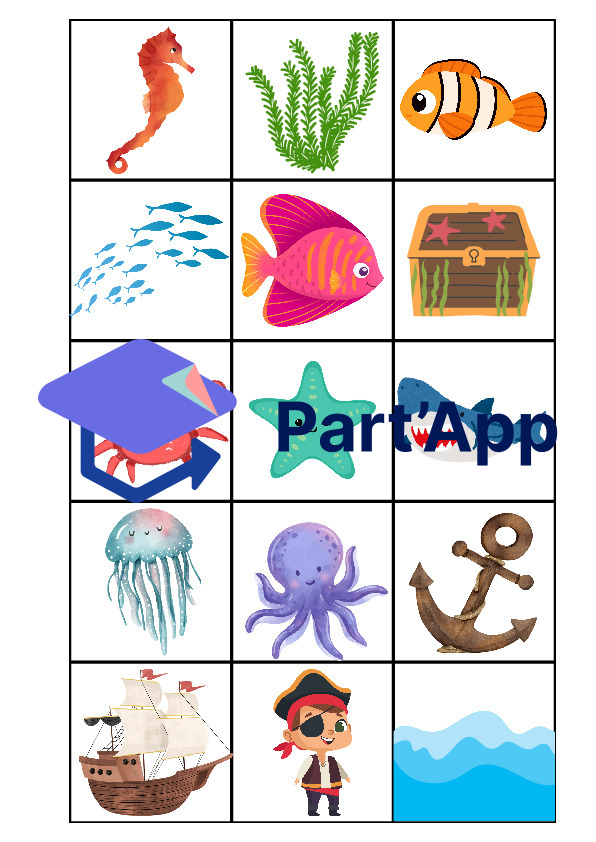 Memory de 12 paires - océan_4