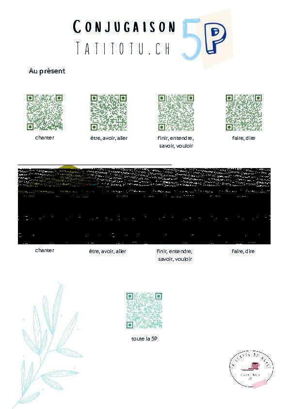 Conjugaison 5P Code Qr Tatitotu_2