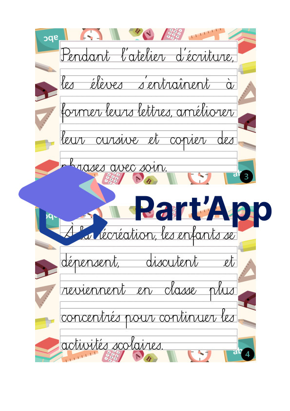 Rallye copie (cursive) sur le thème de l'école_3
