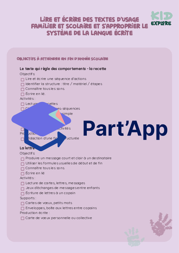 Planification annuelle de français 4H_10