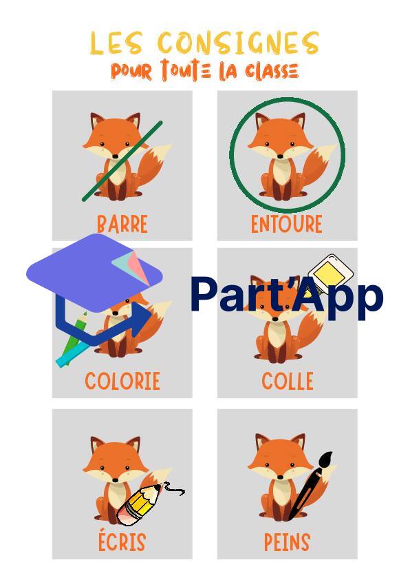 Consignes imagées - thème forêt/renard_2