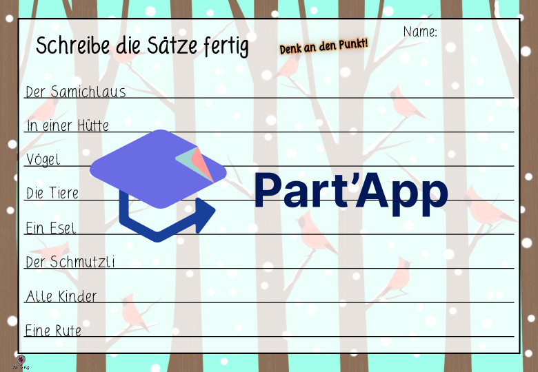Samichlaussätze - Schreibe die Sätze fertig_5