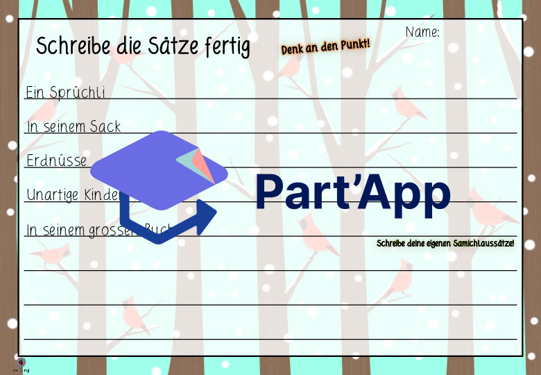 Samichlaussätze - Schreibe die Sätze fertig_7