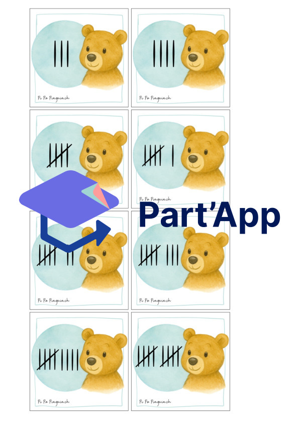 Représentation des nombres de 1 à 10 avec des animaux 🦊🐻🦔🐿️_10