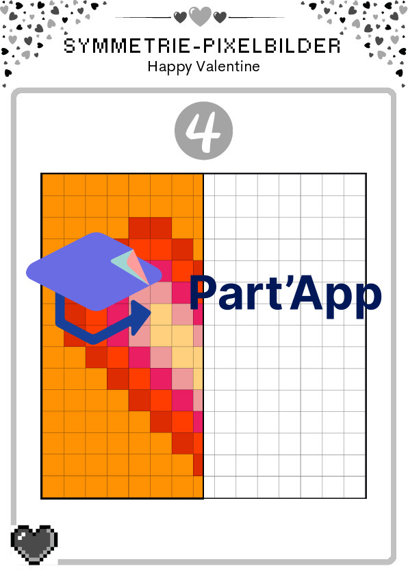 Pixelbilder: Valentinstag - Pixel-Art und Symmetrie_7