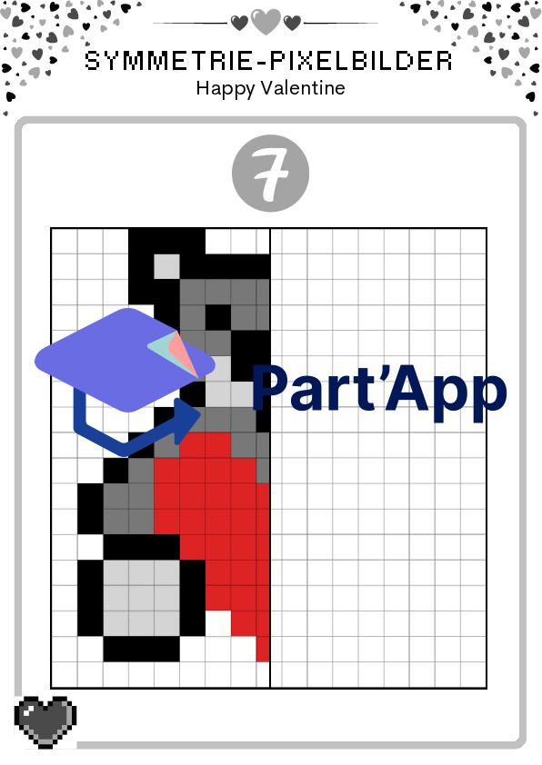 Pixelbilder: Valentinstag - Pixel-Art und Symmetrie_10