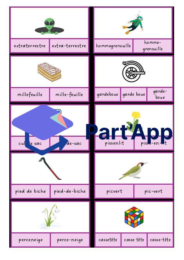 Mot Compose Part'App | Mots composés module 7 6P