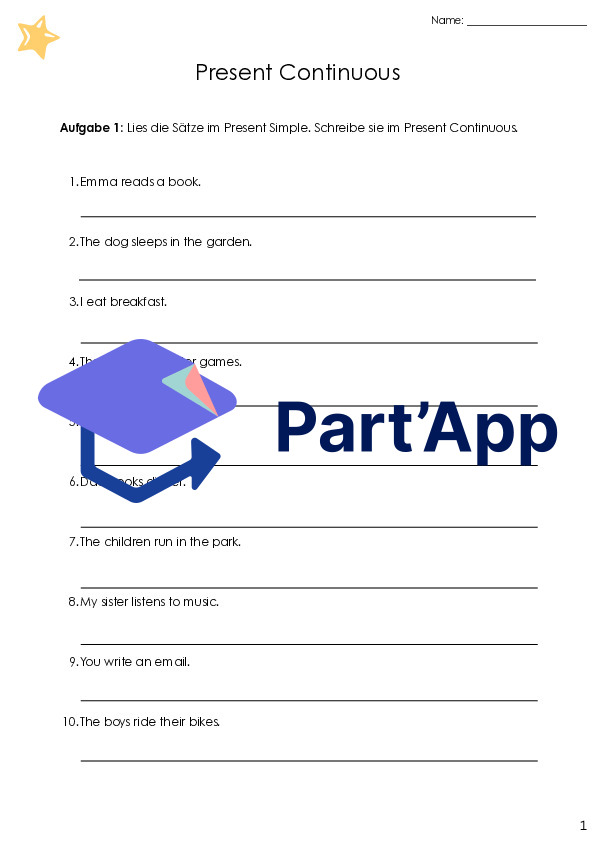 📘 Fiches d'exercices et aide-mémoire sur le présent continu – 5e et 6e | Exercices de grammaire anglaise différenciés avec corrigés_4