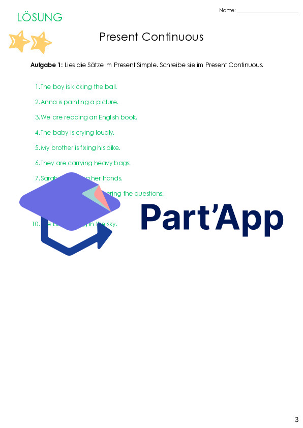📘 Fiches d'exercices et aide-mémoire sur le présent continu – 5e et 6e | Exercices de grammaire anglaise différenciés avec corrigés_9