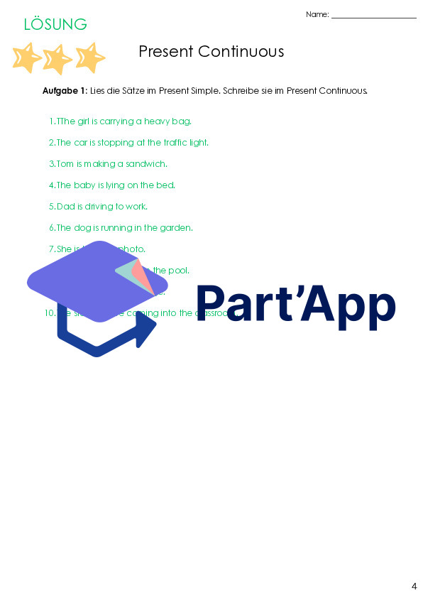 📘 Fiches d'exercices et aide-mémoire sur le présent continu – 5e et 6e | Exercices de grammaire anglaise différenciés avec corrigés_11