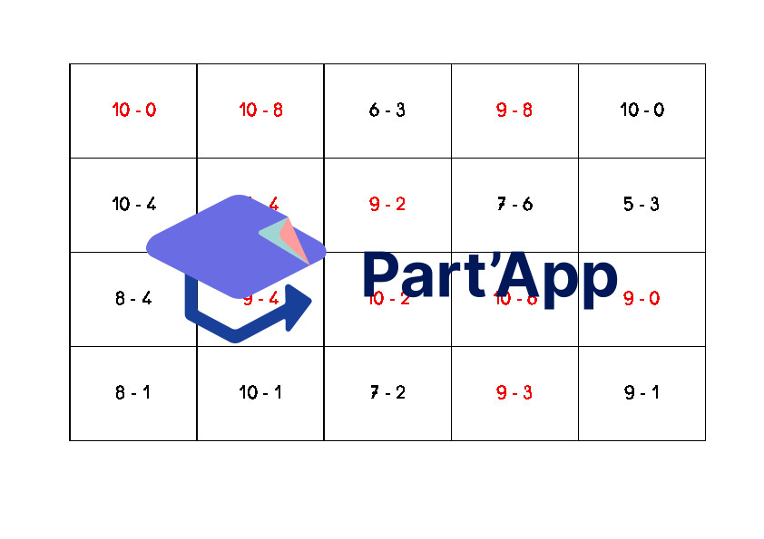 Puzzle soustractions jusqu'à 10_3