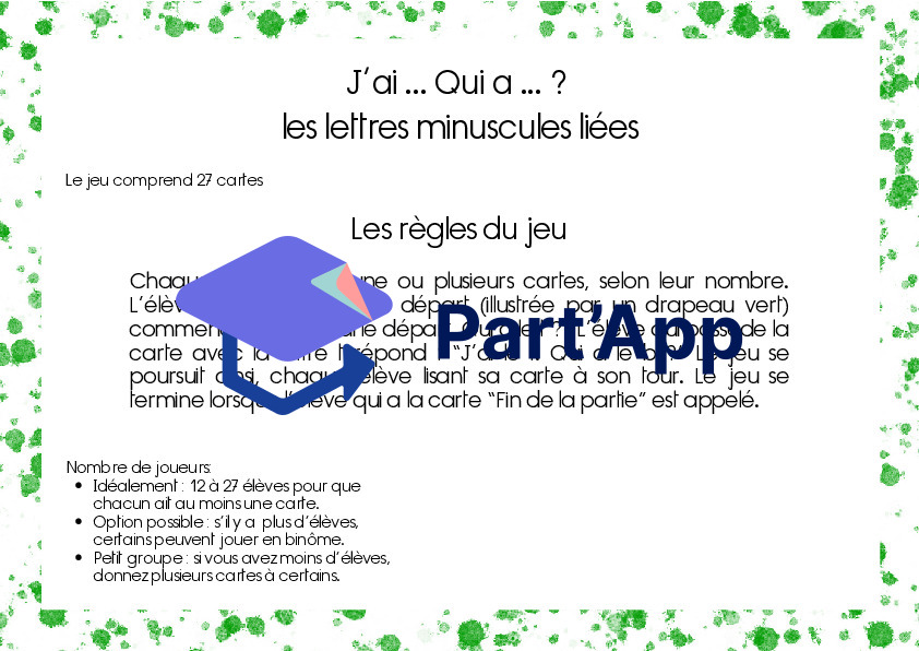 J'ai... Qui a... ? Les lettres minuscules liées_2