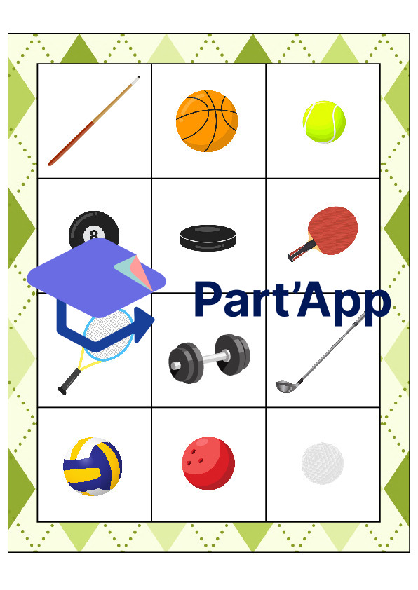 Le bingo des accessoires des sports_40