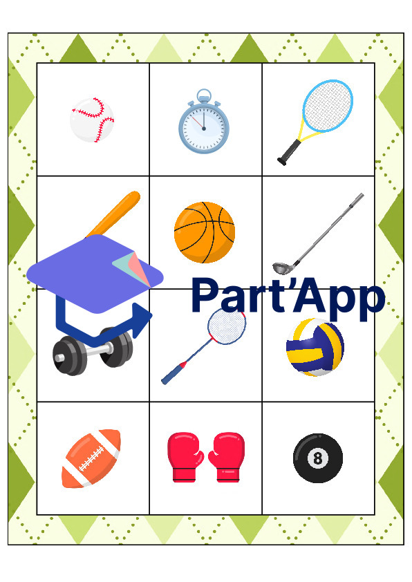 Le bingo des accessoires des sports_44