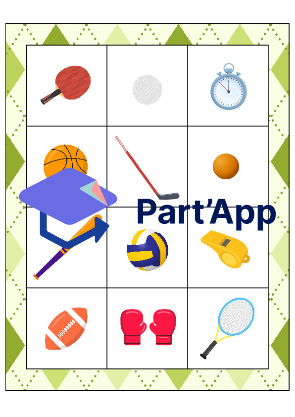 Le bingo des accessoires des sports_45