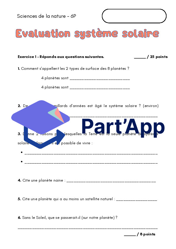 Evaluation système solaire - planètes cycle 2_3
